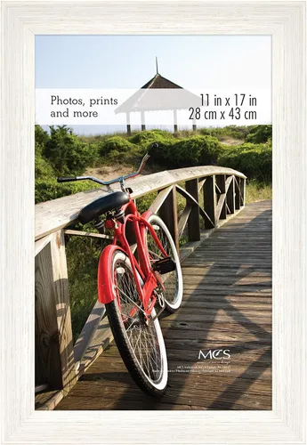 Vista 65 de MCS Marco para póster con estilo de museo, 11 x 17 pulgadas, madera de granero, vertical y horizontal, para colgar en la pared, marco grande