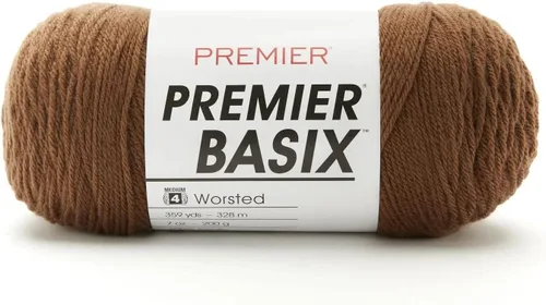 Vista 20 de Premier Yarns Basix, hilo de estambre sólido, hecho de acrílico, hilo ideal para ganchillo y tejido, color blanco, 359 yardas