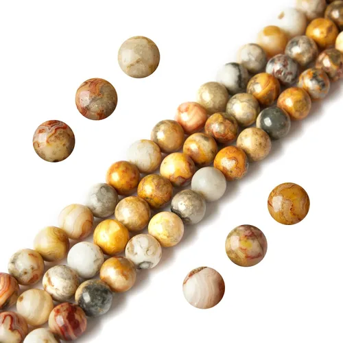 Vista 22 de 100 piezas de cuentas de ágata negra de 6 mm, cuentas naturales de piedras preciosas redondas sueltas para hacer joyas