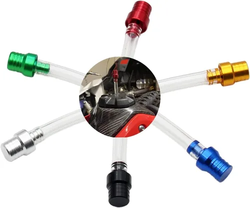 Vista 4 de PRO BAT Paquete de 10 Tapas de combustible CNC para motocicleta, respiradero de doble vía, tubo de ventilación, tapa de combustible, tubo