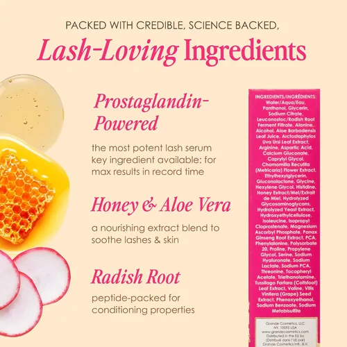 Vista 5 de Grande Cosmetics GrandeLASH-MD Lash Enhancing Serum - Peptide & Vitamin Infused Formula for Longer, Thicker, Fuller Looking Lashes - Ophthalmologist