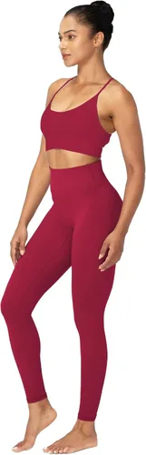 Vista 6 de Sunzel Nunaked Leggings de entrenamiento para mujer, con control de abdomen, compresión para entrenamiento, gimnasio, yoga, sin costura frontal
