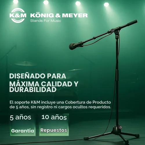 Vista 7 de K & M Soporte para micrófono con brazo telescópico