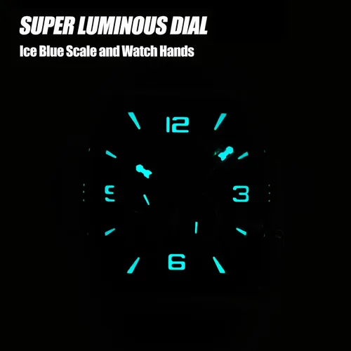 Vista 6 de HEMUDU Tonneau - Reloj mecánico automático para hombre, esqueleto de lujo, 50M, impermeable, ajustable, correa de silicona, reloj de negocios