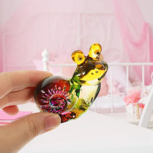 Vista 8 de ABOOFAN Figura de caracol, bonita escultura de animal, pequeña estatua de caracol de escritorio para decoración de arte de oficina en casa, 2.55 x