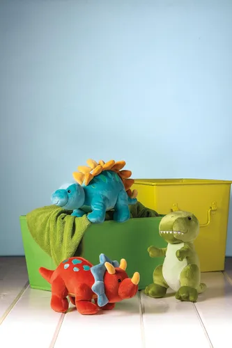Vista 7 de Mary Meyer - Peluche de animal suave como almohada, juguete de 10 pulgadas, dinosaurio estegosaurio azul