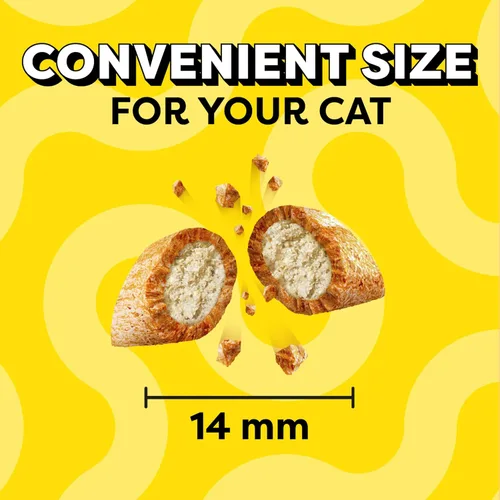 Vista 10 de TEMPTATIONS Jumbo Stuff Crunchy and Soft Cat Treats Savory Salmon Flavor, bolsa de 2.5 onzas (paquete de 12)