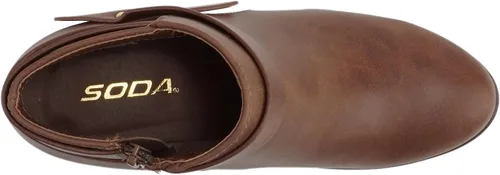 Vista 5 de Soda SWEETEN - Botines de tacón de bloque con múltiples correas y puntera cerrada para mujer