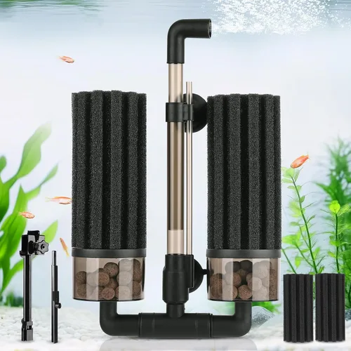 Vista 7 de hygger Paquete de 4 esponjas de repuesto para filtro de esponja doble con rayas verticales para acuario (S)