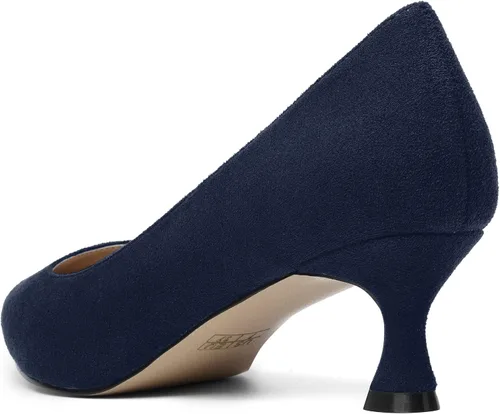 Vista 7 de Zapatos de tacón bajo para mujer, con puntera puntiaguda, sin cordones, de gamuza, de 2 pulgadas