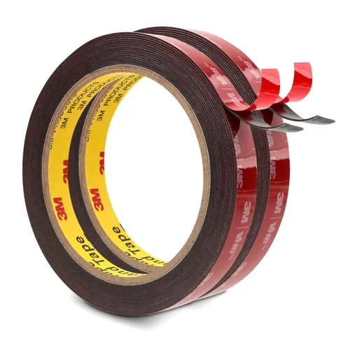 Vista 17 de Cinta adhesiva de doble cara resistente de 1/4 pulgada x 4.7 metros, cinta adhesiva de montaje de espuma impermeable 5925 para automotriz, tira