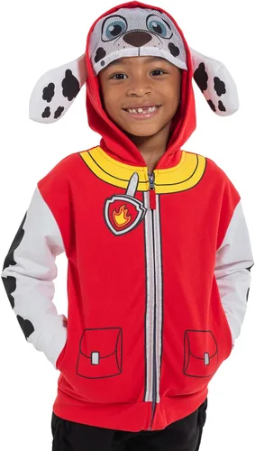 Vista 2 de Paw Patrol Rubble Chase Skye Sudadera Pullover con Capucha de Forro Polar con Cremallera de Niño Pequeño a Niño
