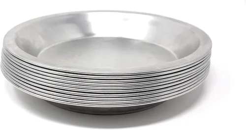 Vista 5 de Plato de aluminio de metal de 8 pulgadas - Juego de 10