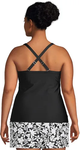 Vista 3 de Lands' End Traje de baño tankini resistente al cloro para mujer con tirantes ajustables
