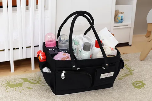 Vista 9 de Everything Mary Junior Deluxe Store & Tote Organizer - Bolso negro para manualidades con asas, organizador de almacenamiento plegable para álbumes