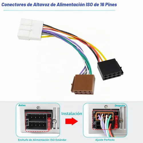 Vista 5 de Arnés de cableado estéreo para Nissan Adaptador de radio ISO a conector de 20 pines compatible con Altima Sentra Frontier Versa Xterra Murano Leaf