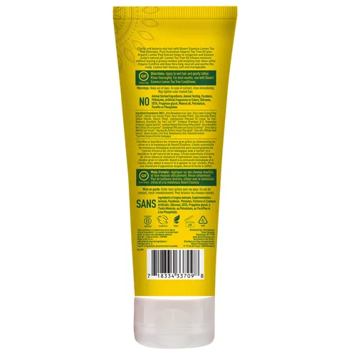 Vista 3 de Desert Essence Champú Organics para el cuidado del cabello, árbol de té de limón, 8 onzas