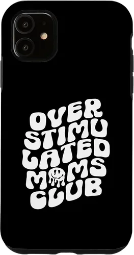Vista 8 de Groovy Overstimulated Moms Club Funny Trendy Mom Case for iPhone 17