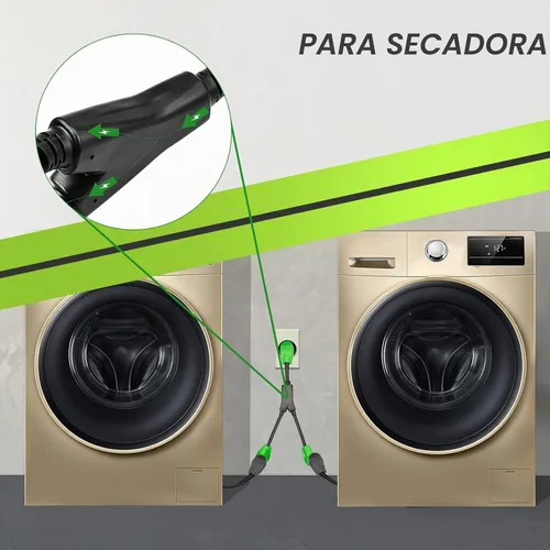 Vista 6 de RVMATE Divisor de secadora de 3 clavijas de 30 amperios, NEMA 10-30P a (2) 10-30R Y receptáculo de 26.5 pulgadas, construido para durar, chaqueta
