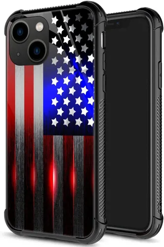Vista 29 de ZHEGAILIAN Funda para iPhone 14 Pro, protección de grado militar, esquinas a prueba de golpes, funda antiarañazos para iPhone 14 Pro, bandera vieja
