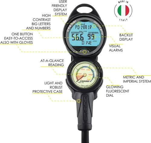 Vista 6 de Cressi Start Scuba Diving Gear Package Complete with Start 2.0 BCD - Donatello C2 Dive Computer - AC2 Compact Regulator Set Fully Assembled