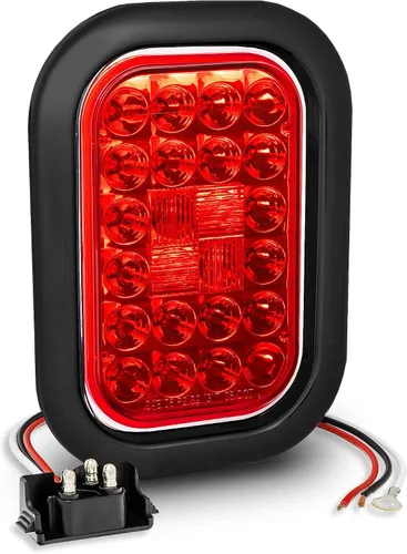 Vista 11 de TRUE MODS Kit de Luces Traseras LED Rectangulares Ámbar de 5x3 3x5 Pulgadas para Remolque [DOT FMVSS 108] [SAE I6 P P2] [Arandelas/Conectores]