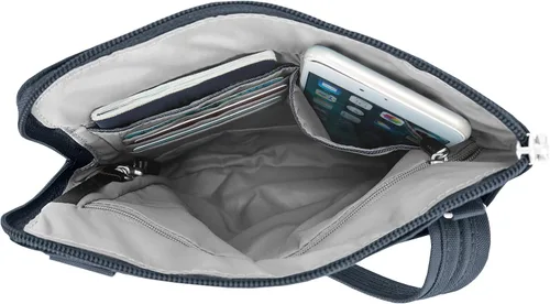 Vista 4 de Travelon Bolso cruzado clásico con cremallera Dbl y antirrobo, midnight, 9 x 10.5 x 1, Bolso bandolera clásico antirrobo con cremallera Dbl