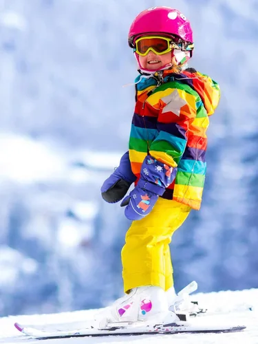 Vista 6 de Manoplas de esquí para niños, guantes de invierno impermeables para nieve, guantes cálidos y resistentes al viento para niños y niñas