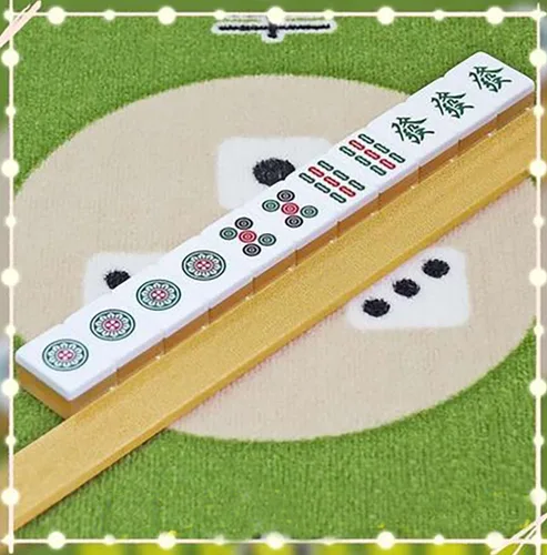 Vista 4 de Mose Cafolo Juego de 4 empujadores dorados de Mahjong Mah Jongg con purpurina brillante de 17 pulgadas
