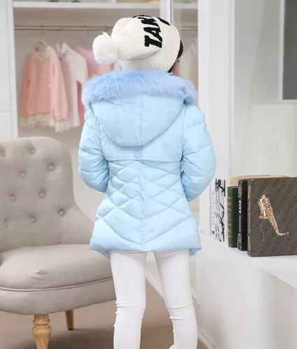 Vista 3 de Chaquetas de invierno para niños y niñas con capucha para niños de 3 a 12 años