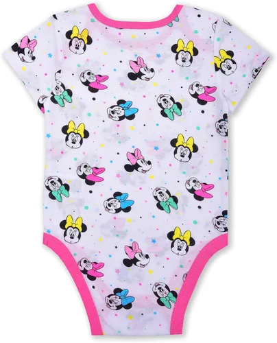 Vista 9 de Disney Paquete de 4 unidades de Minnie Mouse de manga corta para bebé paquete de enredadera para niñas