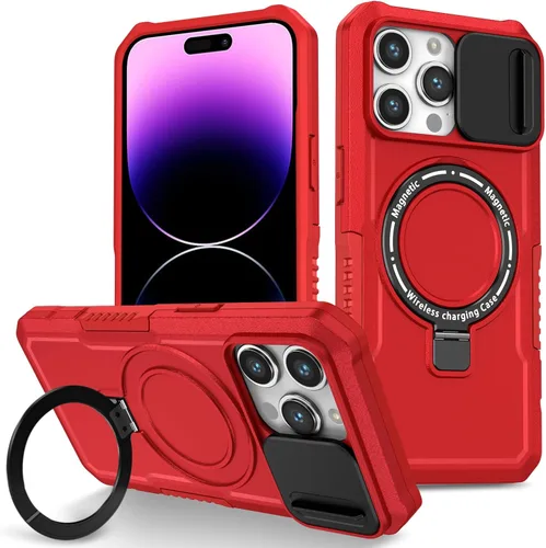 Vista 72 de Funda magnética para iPhone 11, soporte de anillo con ventana corrediza, funda protectora mate a prueba de golpes para iPhone 11 6.1, fundas