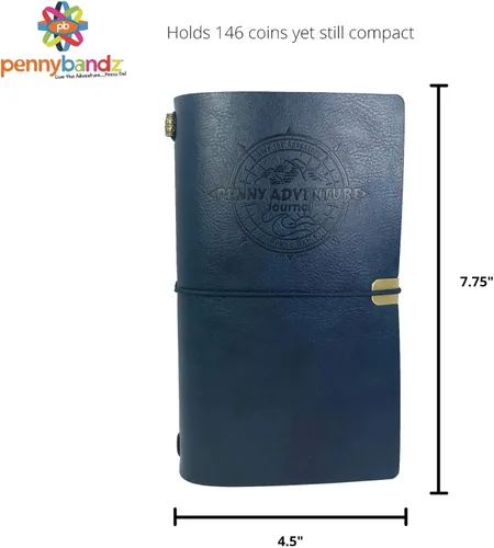 Vista 5 de Pennybandz El Diario de Penny, con capacidad para 146 monedas, el libro de colección de centavos de recuerdo definitivo para tu colección de Pacific