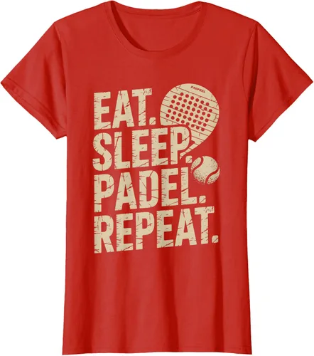 Vista 103 de Camiseta Eat Sleep Padel Repeat Padel Jugador de Tenis