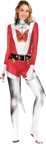 Vista 51 de Disfraz de animal para hombre con estampado de cola grande, overol peludo de elastano para cosplay, fiesta de Halloween