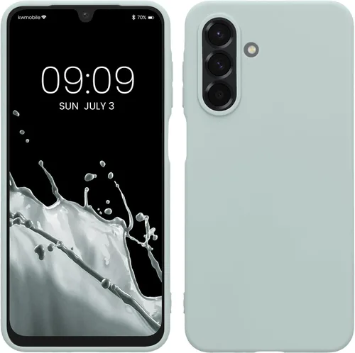 Vista 168 de kwmobile Funda compatible con Samsung Galaxy A12 - Funda protectora de silicona TPU suave y delgada - Azul Báltico