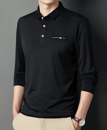 Vista 7 de XTAPAN Polo de golf de manga larga para hombre