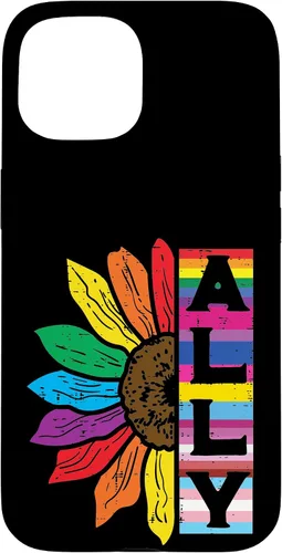 Vista 6 de iPhone 16 Lgbt Gay Ally Sunflower Rainbow Pride Flag Men Women Kids Case