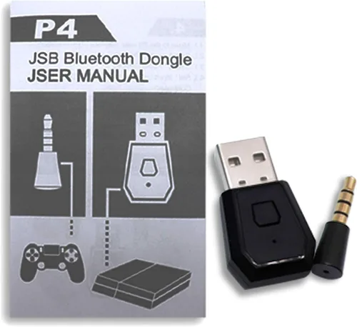 Vista 6 de RALAN Adaptador Dongle Bluetooth para PS4, Mini Micrófono Inalámbrico USB 4.0 Receptor Adaptador de Audio Compatible con PS4 PlayStation Soporte