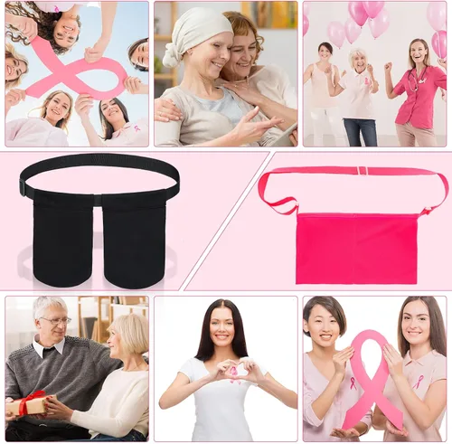 Vista 4 de Tondiamo Bolsa de drenaje ajustable para mastectomía con bolsa de ducha, bolsa de drenaje, camisas de pecho, dos bolsillos, suministros