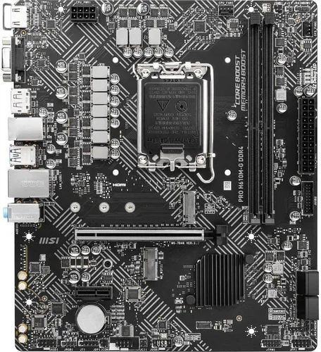 Vista 10 de MSI PRO H610M-G Placa base WiFi, Micro-ATX. Soporta procesadores Intel Core de 14ª, 13ª y 12ª generación, LGA 1700 - DDR5 Memory Boost 5600MHz/MAX