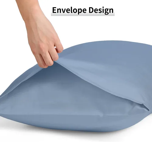 Vista 5 de Warmstar Juego de 2 fundas de almohada de algodón tamaño King, fundas de almohada de 600 hilos de 20 x 36 pulgadas, fundas de almohada de algodón