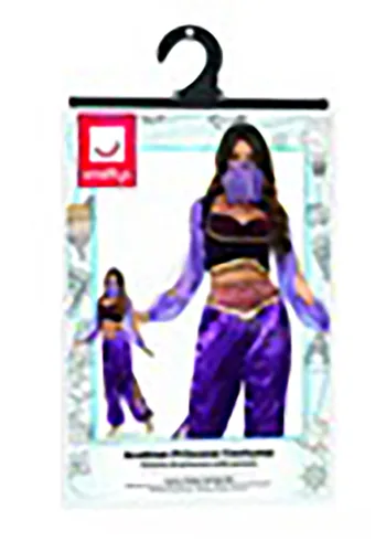 Vista 4 de Disfraz de Bailarina de Vientre Morada para Mujer Multicolor