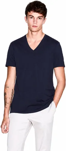 Vista 33 de Armani Exchange Camiseta de manga corta con cuello en V de algodón Pima para hombre Beacon Blue