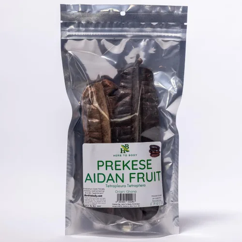 Vista 4 de Herb To Body Prekese Powder - Polvo de fruta Aidan silvestre (Tetrapleura Tetraptera) de Ghana, fruta africana seca para té de hierbas, uso