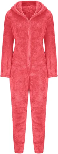 Vista 6 de Pijama sexy de una pieza para mujer, con solapa en el trasero, de forro polar, con capucha, para mujer, ropa de dormir esponjosa