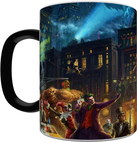 Vista 4 de Morphing Mugs DC Comics – Batman – Dark Knight Saves Gotham City – Taza sensible al calor – Taza de café de cerámica que cambia de color – por Trend