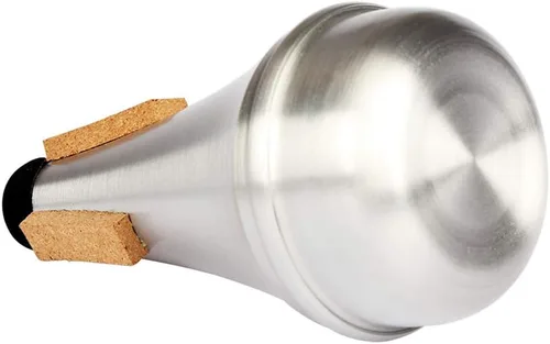 Vista 8 de Trompeta Mute Tiras de corcho Aleación de aluminio Práctica Copa Trompeta Corneta Straight Silenciador Silenciador de silencio para practicar