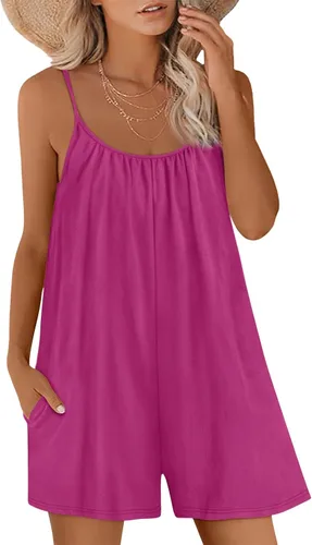 Vista 8 de AUTOMET Overol para mujer, para vacaciones, playa, verano, pantalones cortos, overoles, overoles, vestido de moda, trajes de vacaciones de primavera