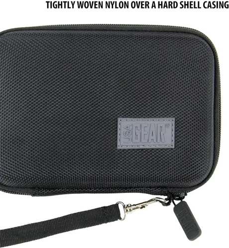 Vista 5 de USA GEAR Funda para disco duro – Funda para disco duro externo compatible con Western Digital Elements, disco duro portátil Seagate, Toshiba Canvio
